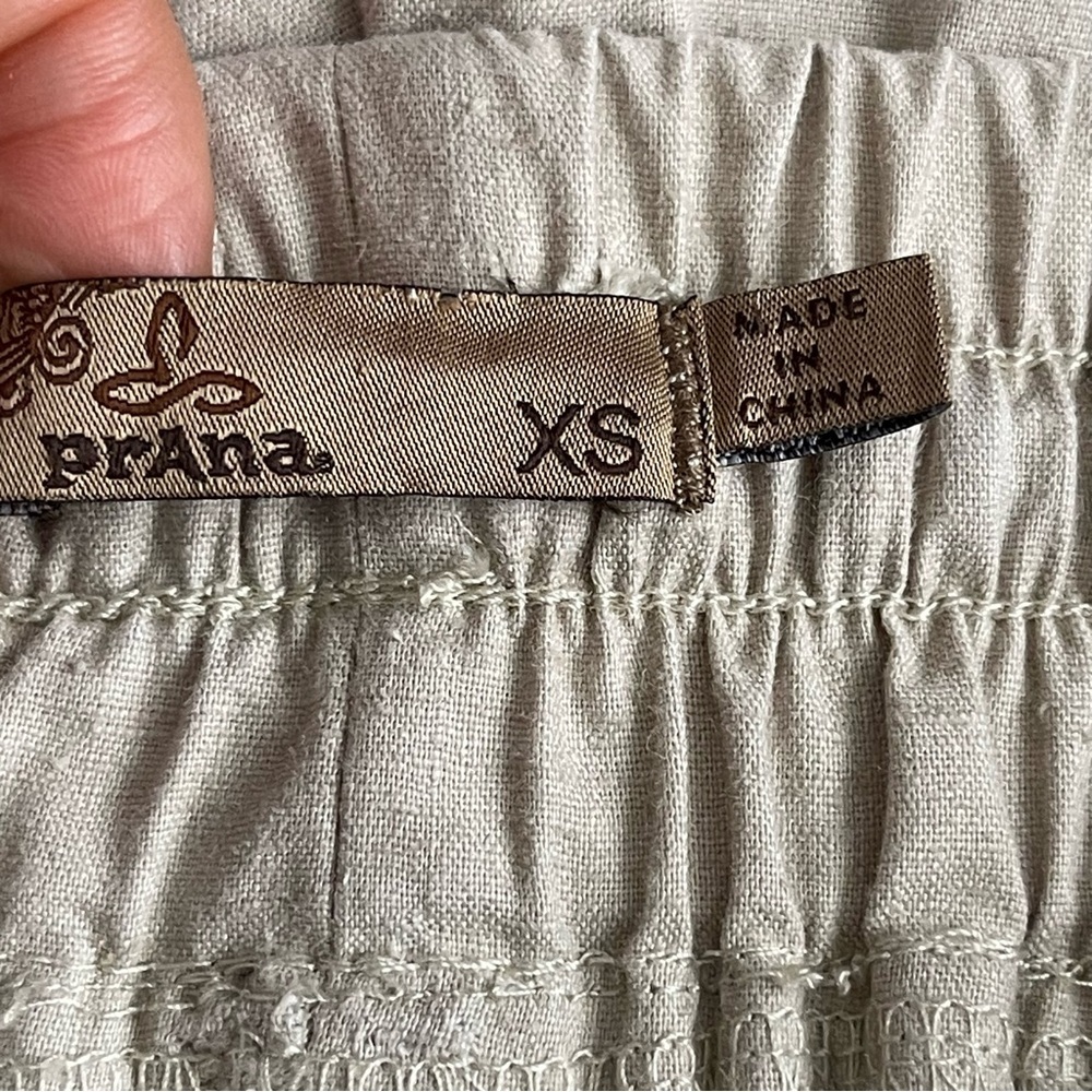 Prana Mantra Drawstring Jogger Pants in Beige Women’s Size XS Hemp Lightweight - Picture 8 of 9